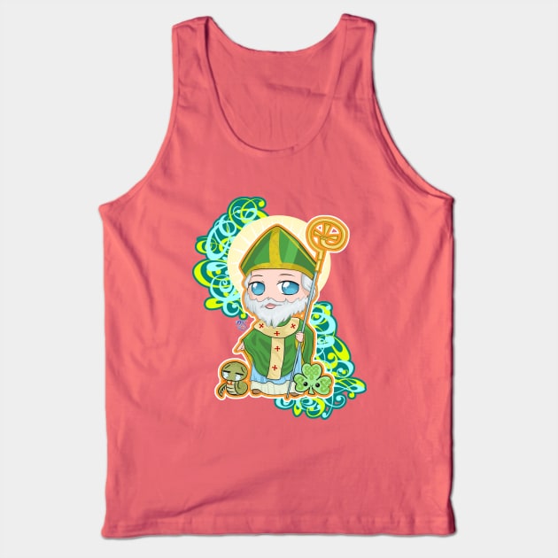 Chibi St. Patrick v.2 Tank Top by Megasha